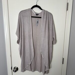 Torrid‎ Beige Super Soft Open Front Cocoon Cardigan Chateau Grey Plus Size 3X